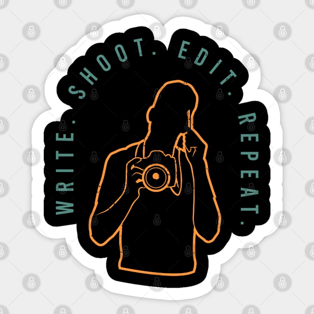 Filmmaker Costume for a Movie Director or Film Editor Sticker by AlleyField